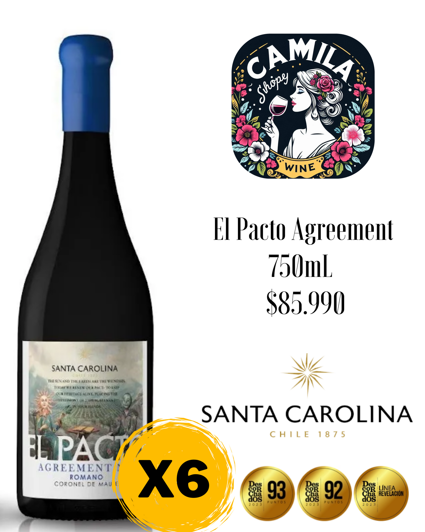 El Pacto Agreement 750mL 6 unidades